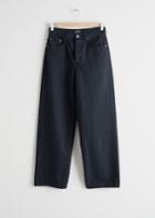 Other Stories Loose Mid Rise Jeans - Black