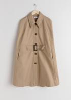 Other Stories Belted Trench Cape - Beige