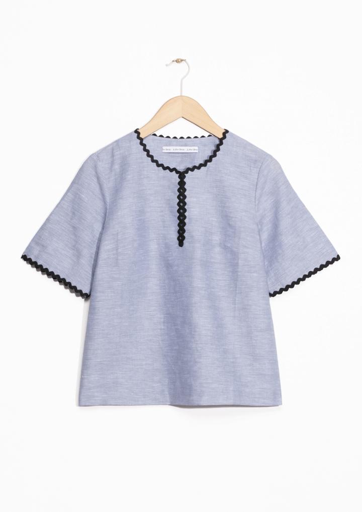 Other Stories Linen-chambray Top