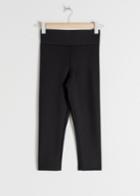 Other Stories Cropped Leggings - Black