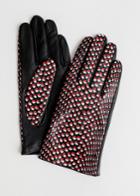 Other Stories Dotted Leather Gloves - Black