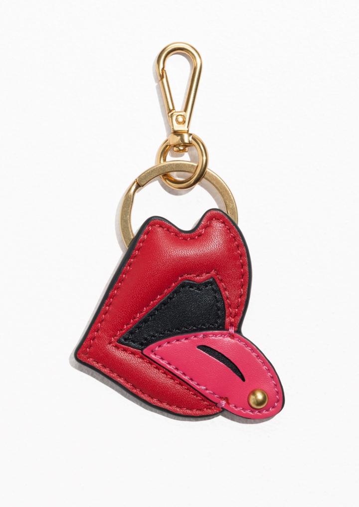 Other Stories Lip Leather Keyring