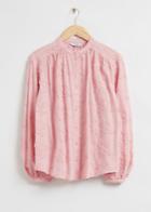 Other Stories Voluminous Stand Collar Blouse - Pink