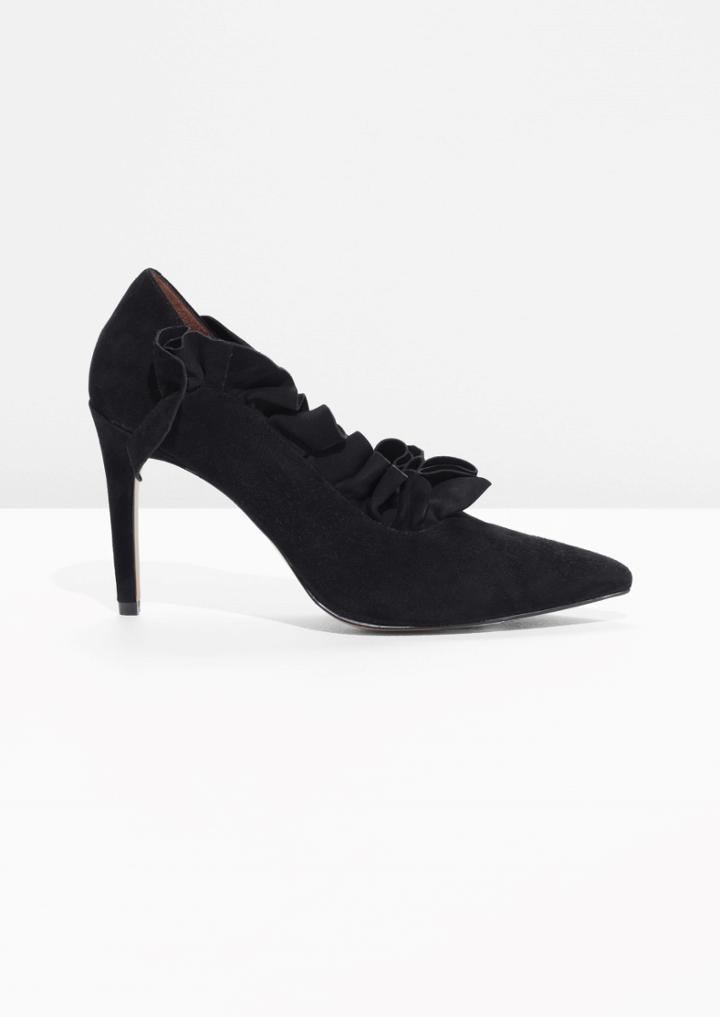 Other Stories Suede Frill Pumps