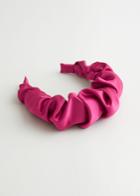 Other Stories Ruched Alice Headband - Pink