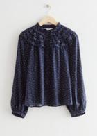 Other Stories Ruffled Collar Blouse - Blue