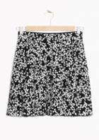 Other Stories Pleated Floral Zip Skirt