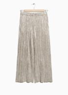 Other Stories Pleated Metallic Trousers - Gold