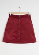 Other Stories Corduroy Mini Skirt - Red