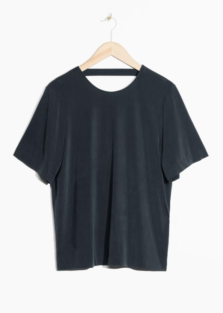 Other Stories Open Back Top - Black