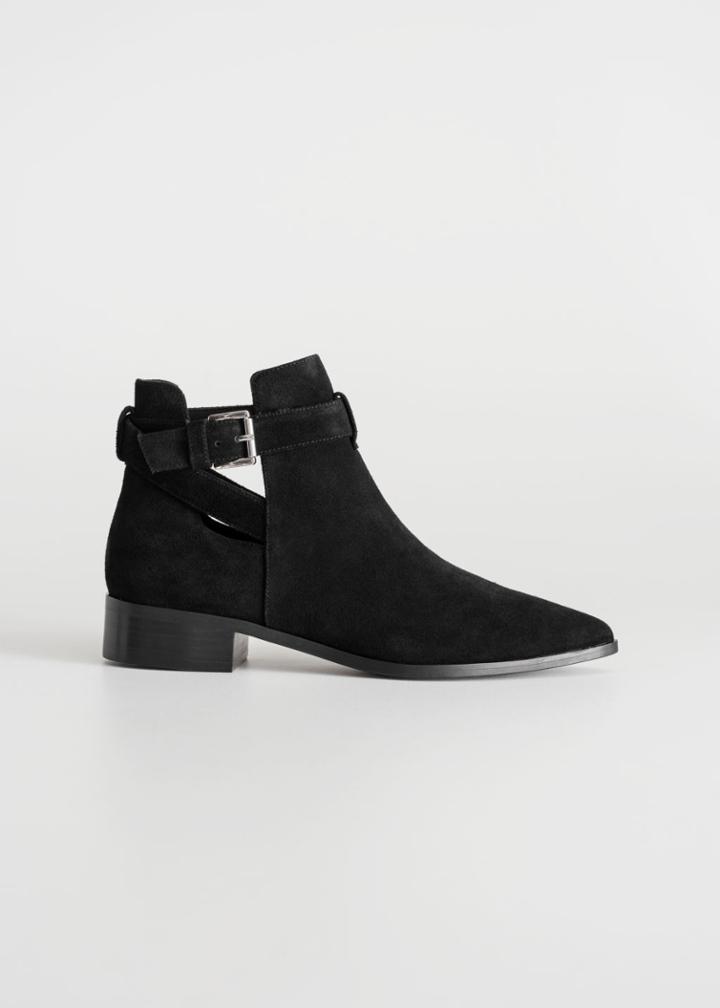 Other Stories Cutout Buckle Chelsea Boots - Black