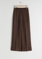 Other Stories High Waisted Flared Trousers - Brown