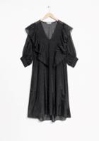 Other Stories Semi-sheer Dress With Ruffles