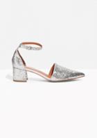 Other Stories Silver Sequin Pumps