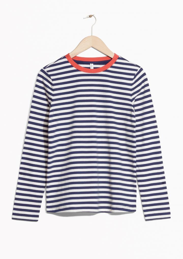 Other Stories Striped Long Sleeve Tee
