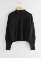 Other Stories Mock Neck Sweater - Black