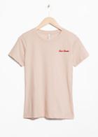 Other Stories Micro Patch T-shirt - Pink