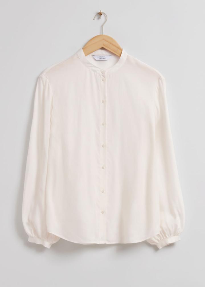 Other Stories Loose-fit Round Neck Blouse - White