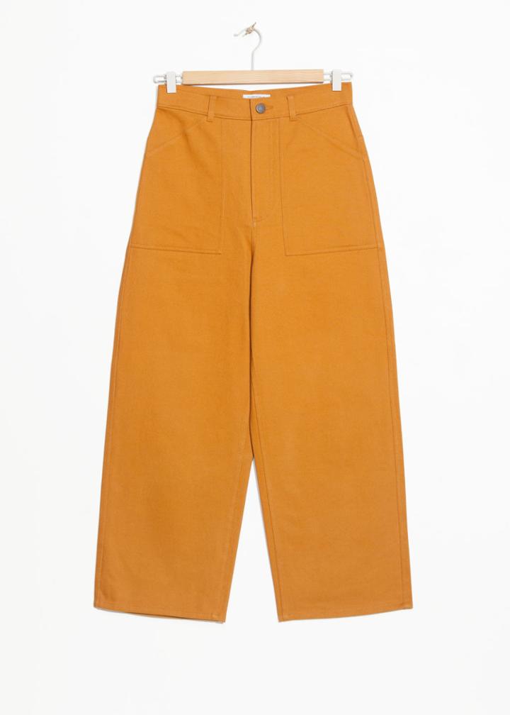 Other Stories Workwear Culottes - Yellow