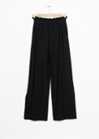 Other Stories Paperwaist Side Slit Trousers - Black