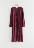Other Stories Front-tie Midi Dress - Red