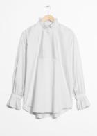 Other Stories Scallop Edge Blouse - White