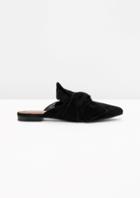 Other Stories Tie Suede Slippers