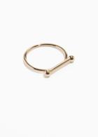 Other Stories Ball Bar Ring - Gold
