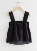 Other Stories A-line Lace Top - Black