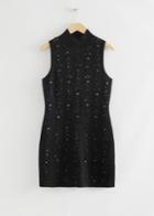 Other Stories Bead Embellished Mini Dress - Black