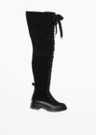 Other Stories Suede Lace-up Over Knee Boot