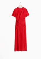 Other Stories Side Tie Wrap Dress