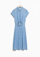 Other Stories Knotted Tie Dress - Blue