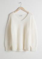 Other Stories Oversized Wool Blend Sweater - White