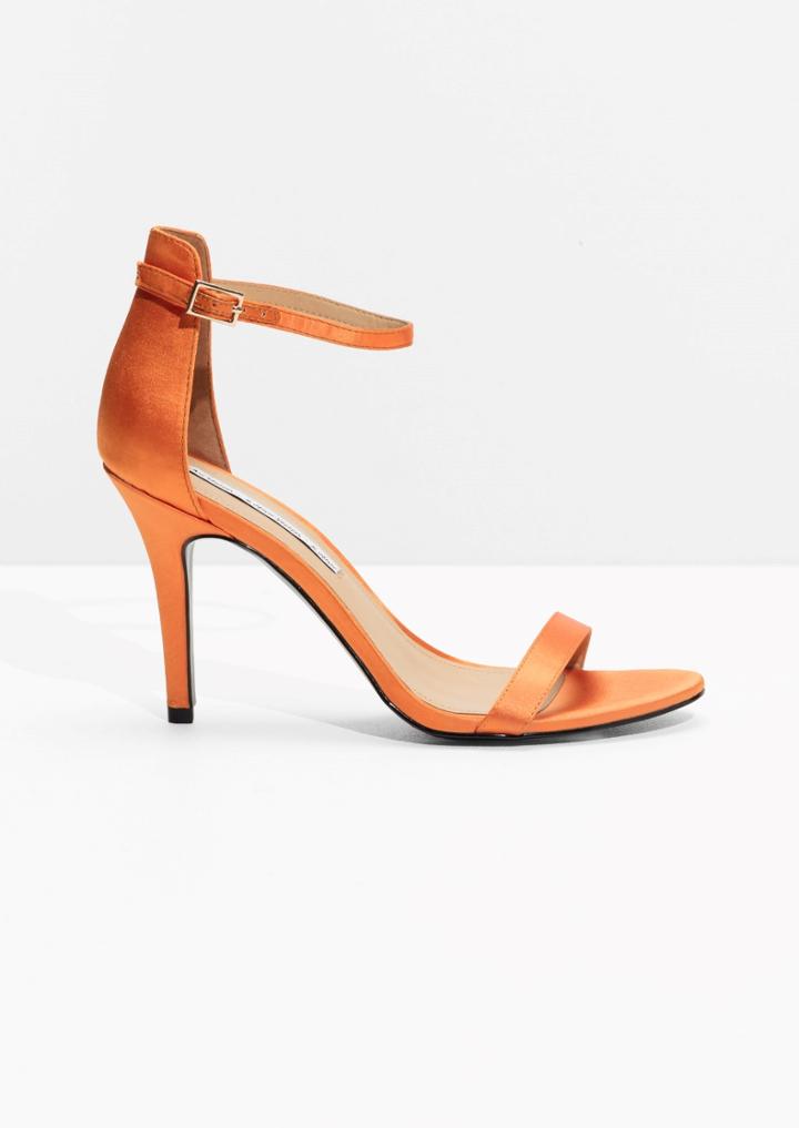 Other Stories Satin Two Strap Sandals