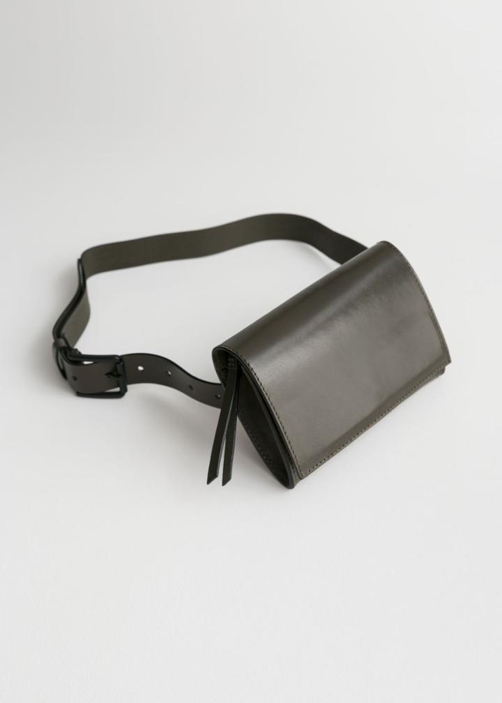 Other Stories Duo D-ring Belt Bag - Green