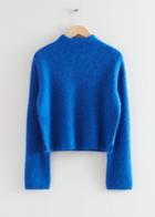 Other Stories Boxy Heavy Knit Jumper - Blue