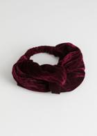 Other Stories Velvet Twist Knot Hairband - Red