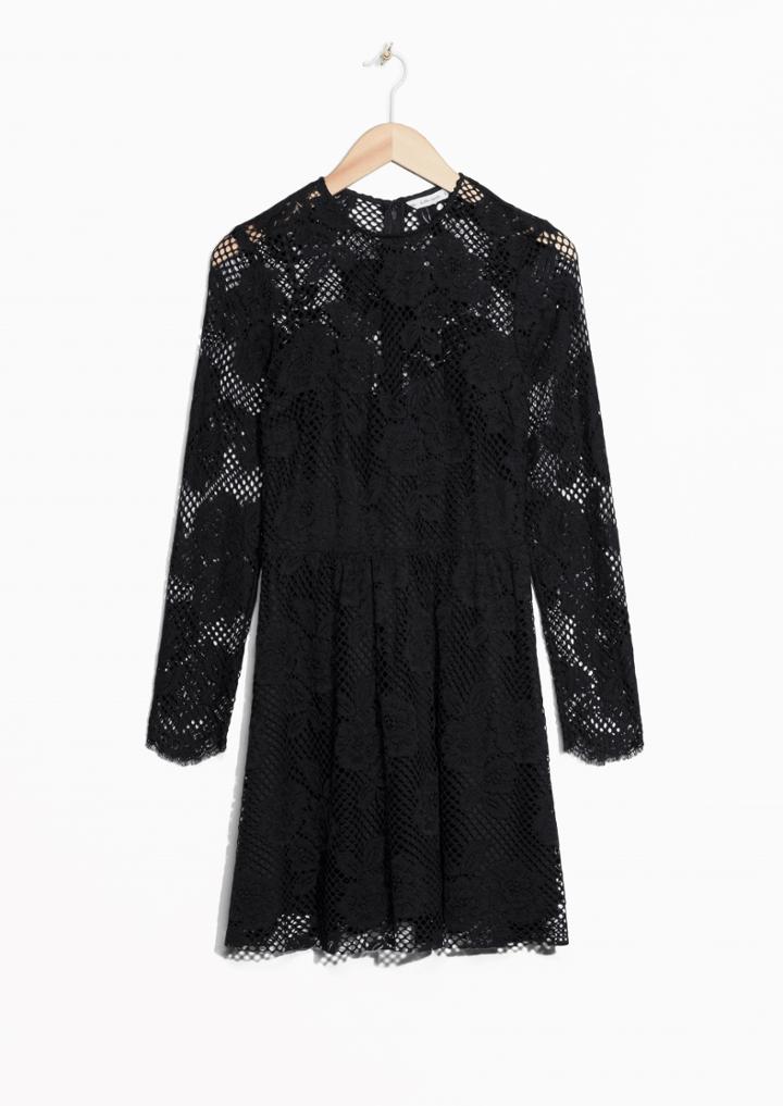Other Stories Flower Lace Dress