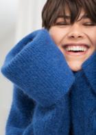 Other Stories Rib Knit Cardigan - Blue