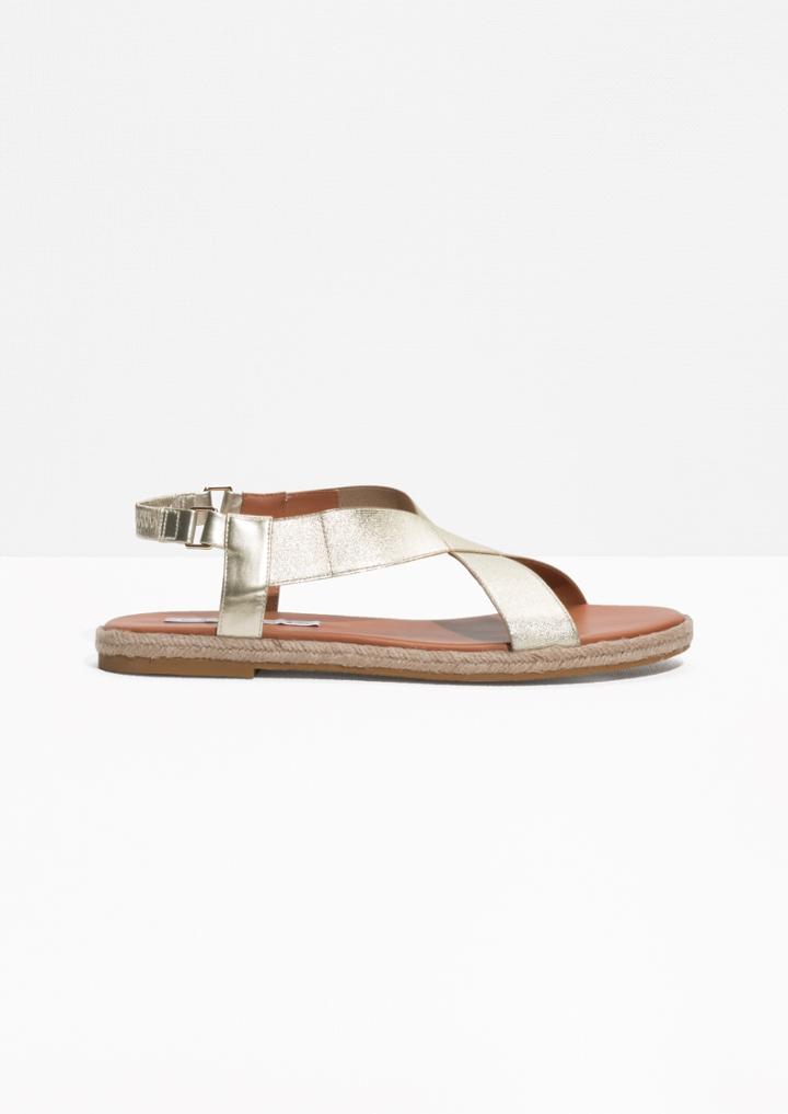 Other Stories Metallic Espadrille Sandals
