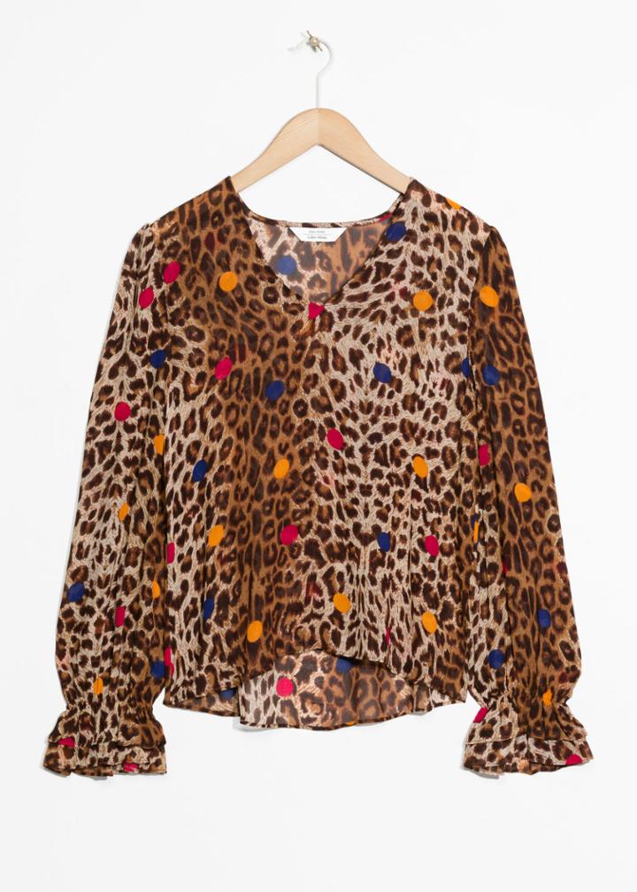 Other Stories Leo Polka Dot Blouse - Beige