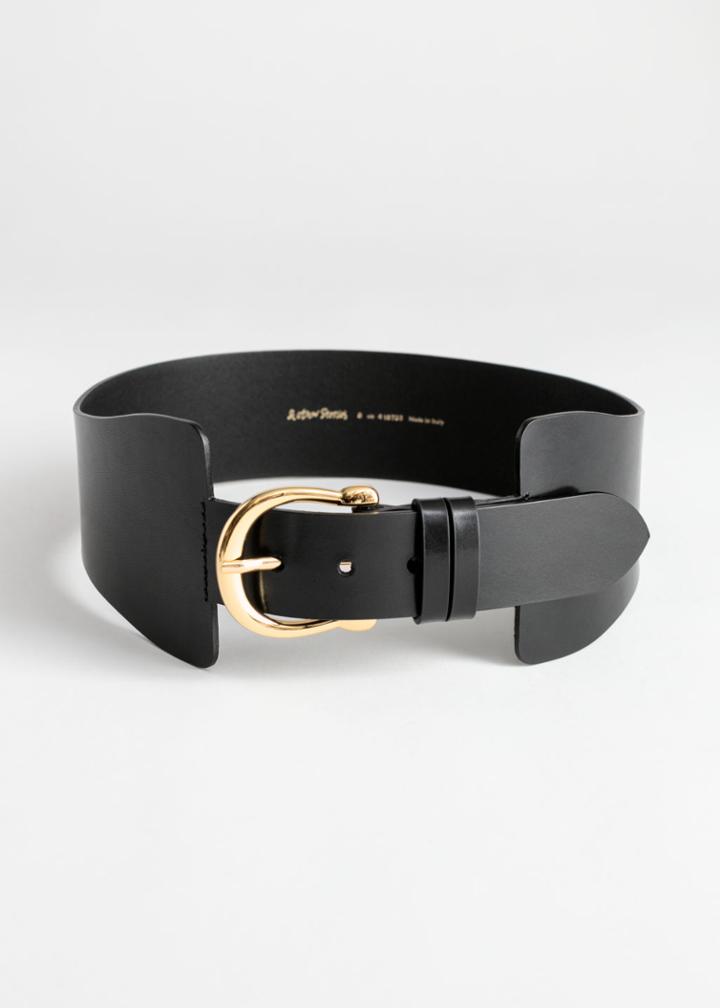 Other Stories Wide Waist Belt - Black