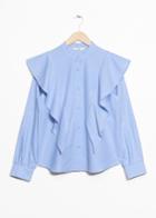Other Stories Frilled Blouse - Blue