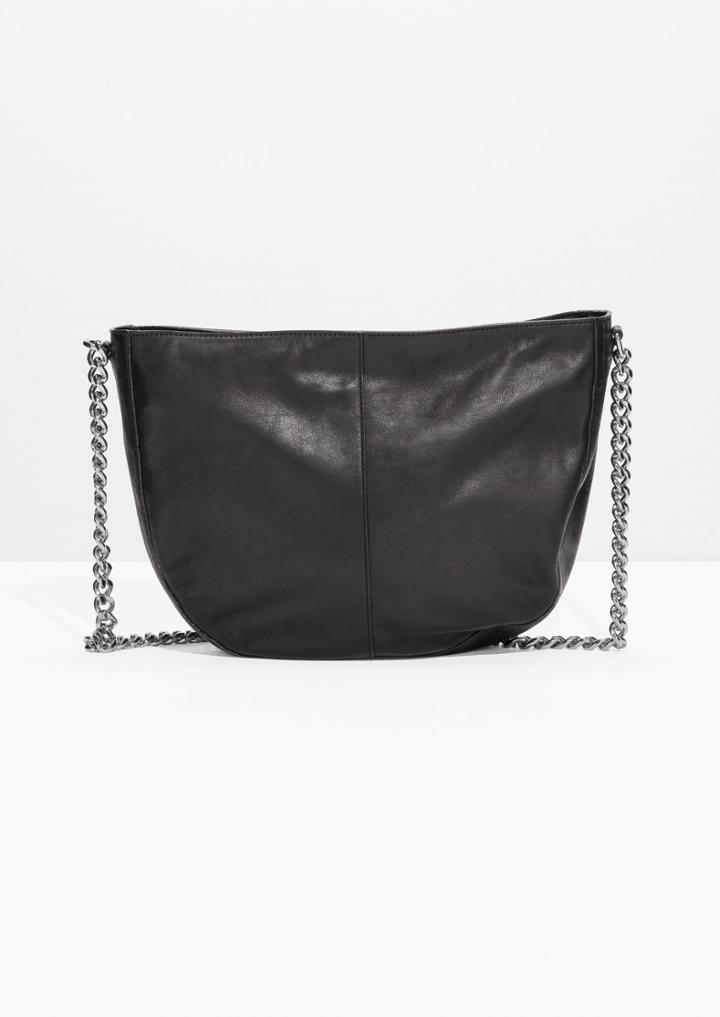 Other Stories Chain Leather Hobo