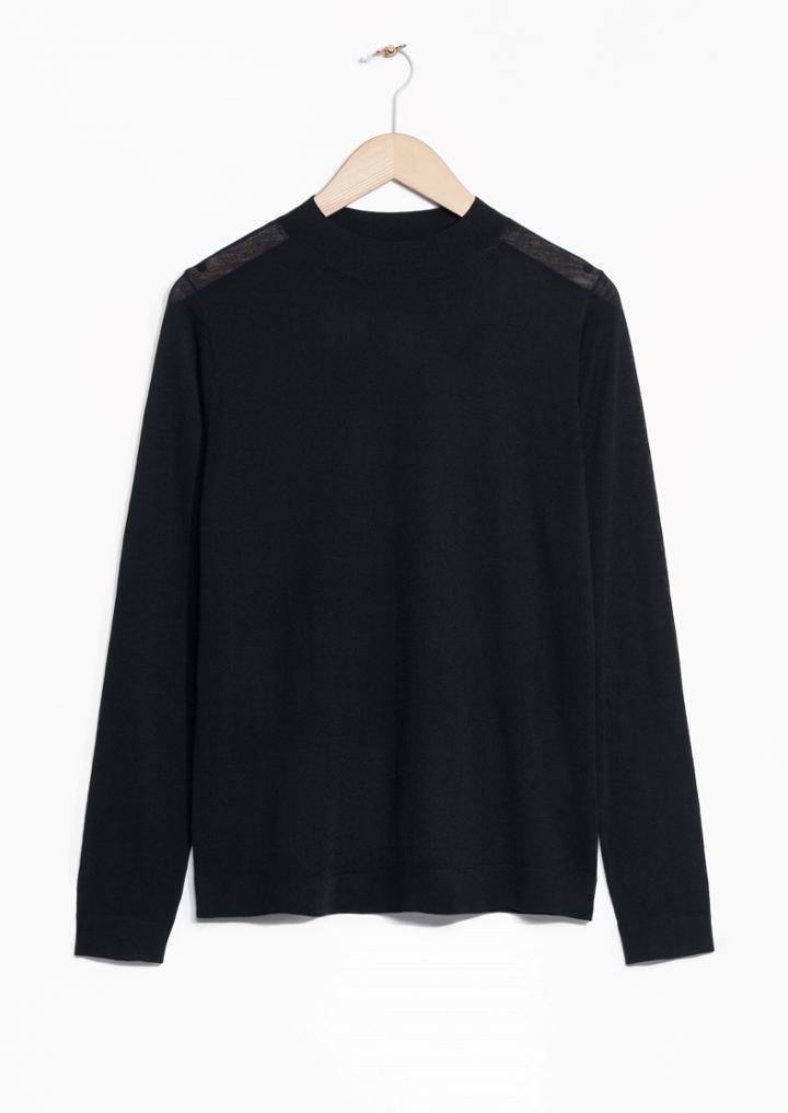Other Stories Wool Mock Neck Sweater