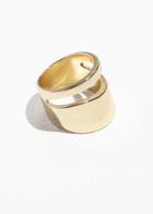 Other Stories Cutout Chunky Ring - Gold