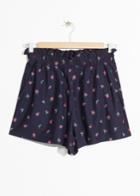Other Stories Tropical Paperbag Waist Shorts - Blue