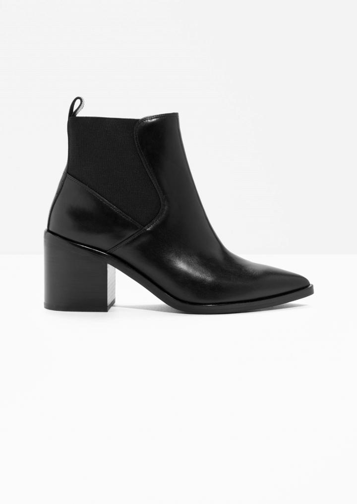 Other Stories Chunky Chelsea Leather Boots