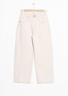 Other Stories High Waisted Culotte Jeans - White